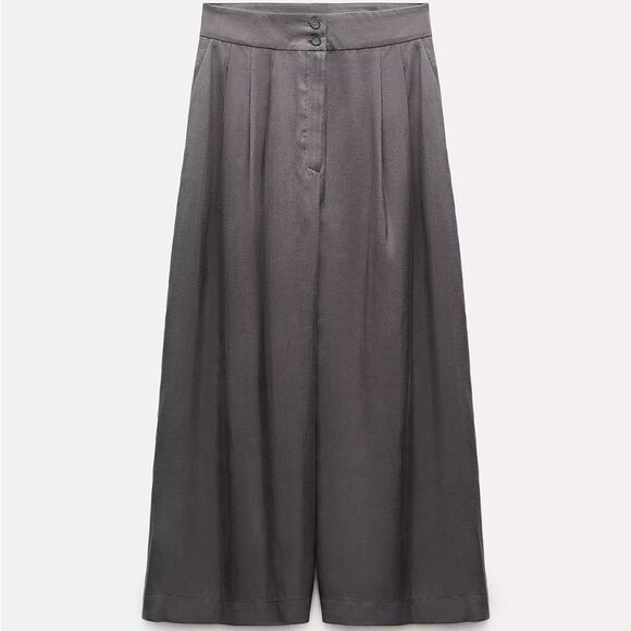 ZARA ZW COLLECTION FLOWY LOOSE FIT PLEATED PANTS
GRAY - Picture 5 of 11